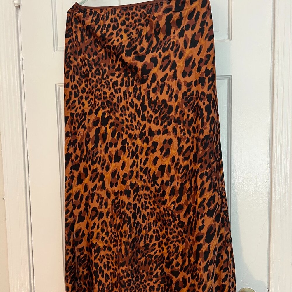Leopard Print Maxi Skirt